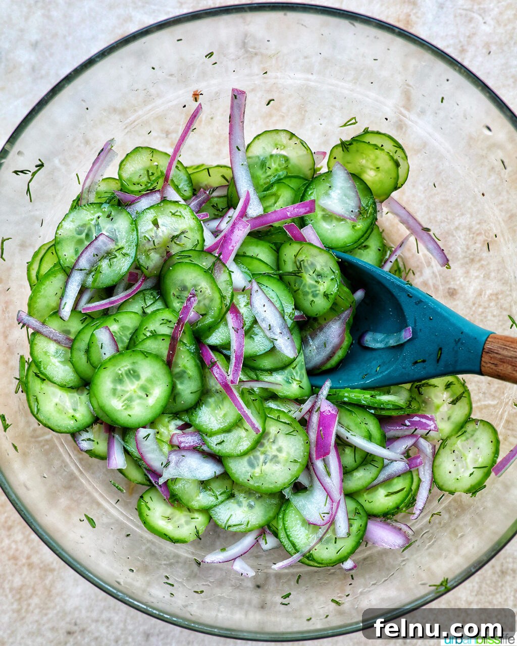 Garden Fresh Cucumber Dill Salad 6 bowl of cucumber dill salad.