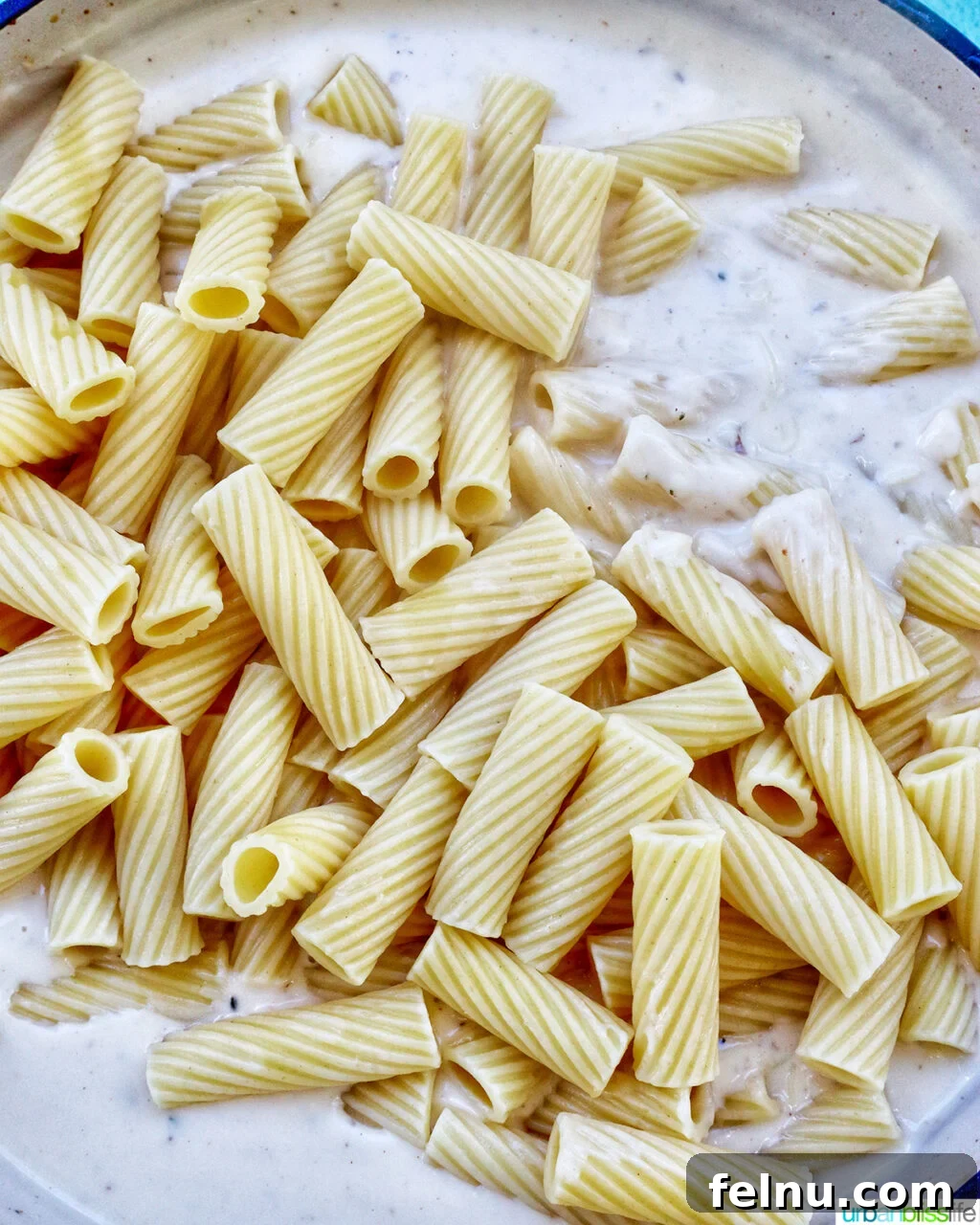 Garlic Parmesan Chicken Pasta
Scrumptious Garlic Parmesan Chicken Pasta 15 adding pasta to creamy garlic pasta sauce in a pan.