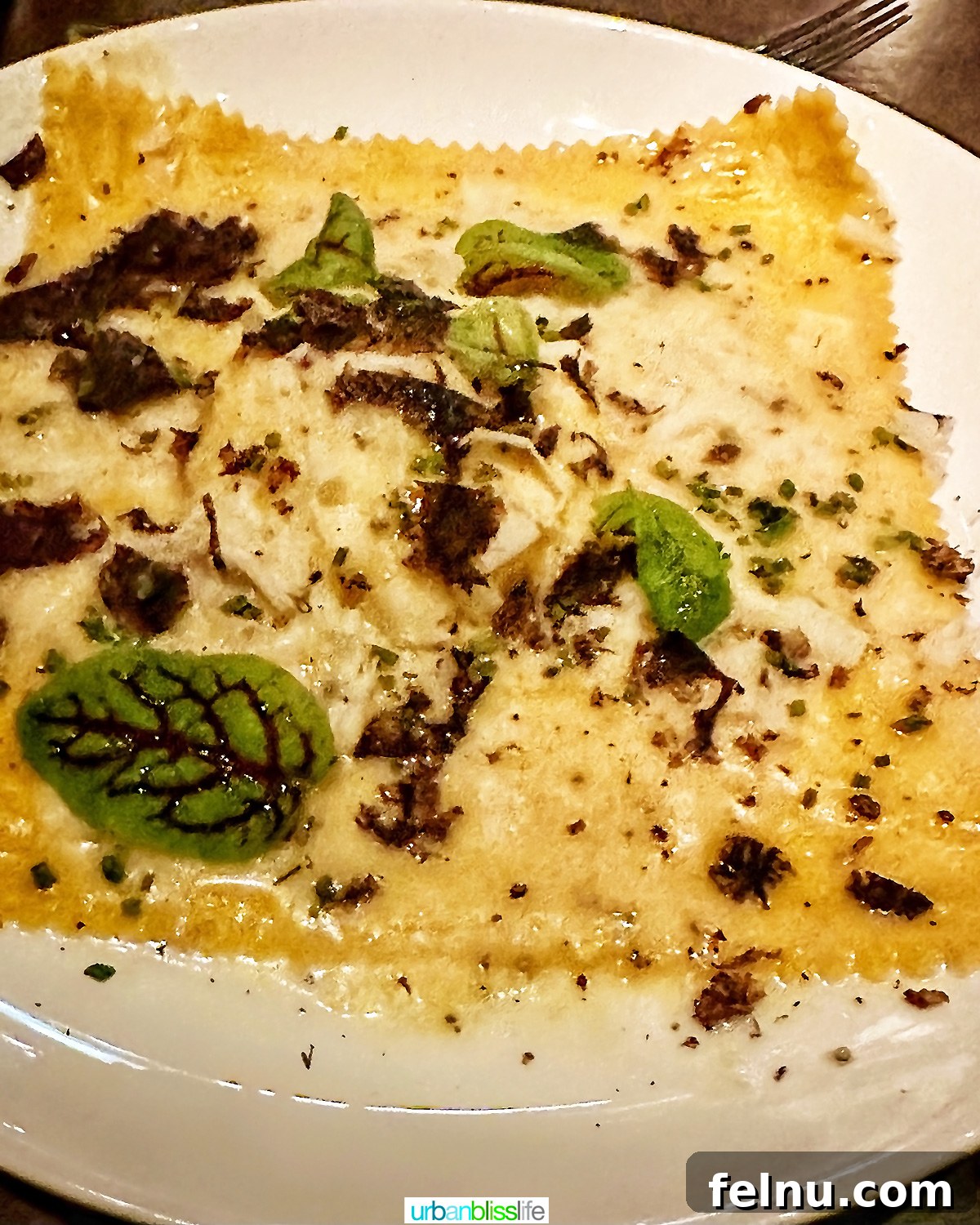 Carlotto's New York Slice 12 Raviolo al uovo at Carlotto restaurant in NYC.