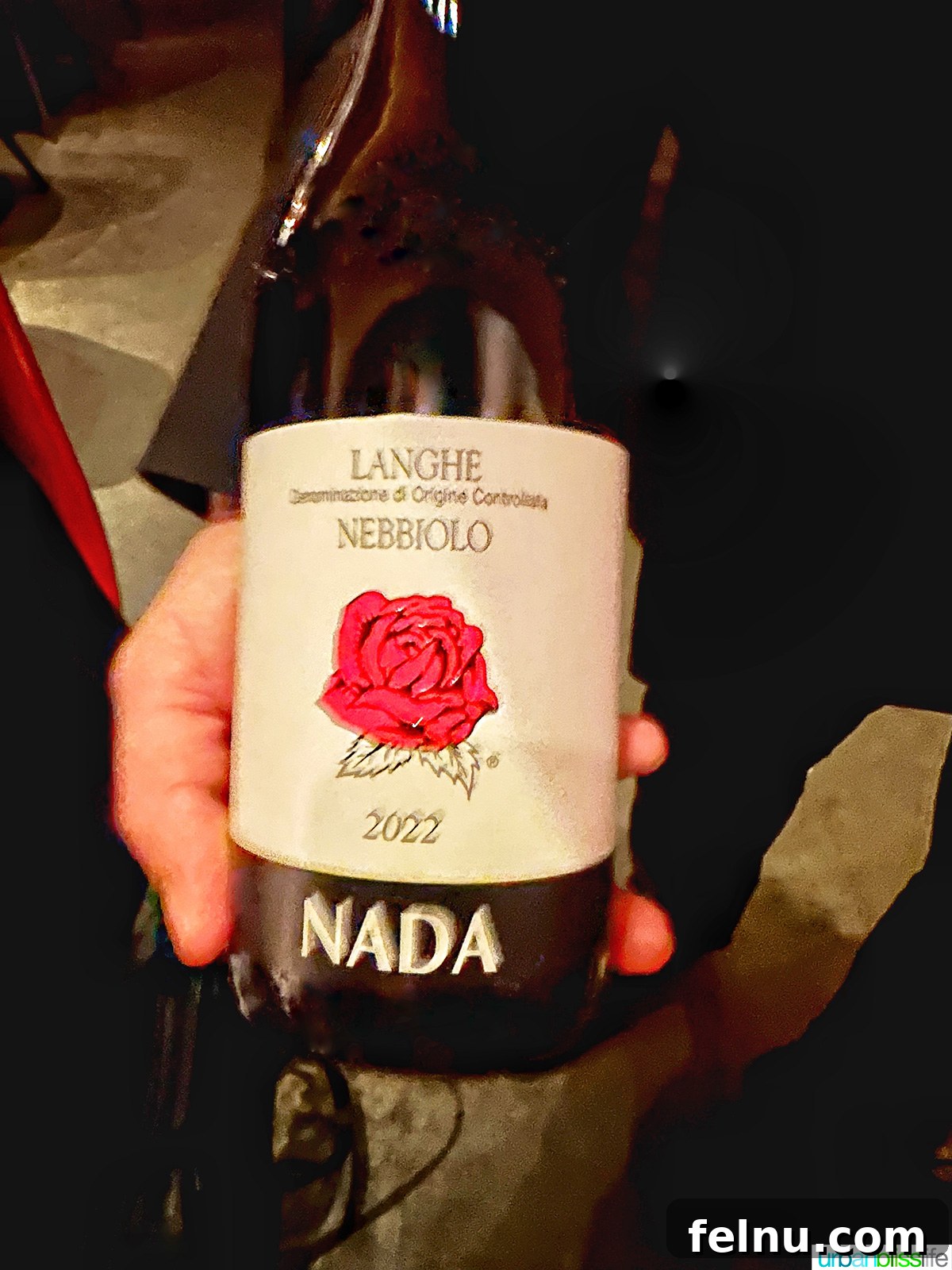 Carlotto's New York Slice 15 A bottle of Nebbiolo wine at Carlotto restaurant in NYC.