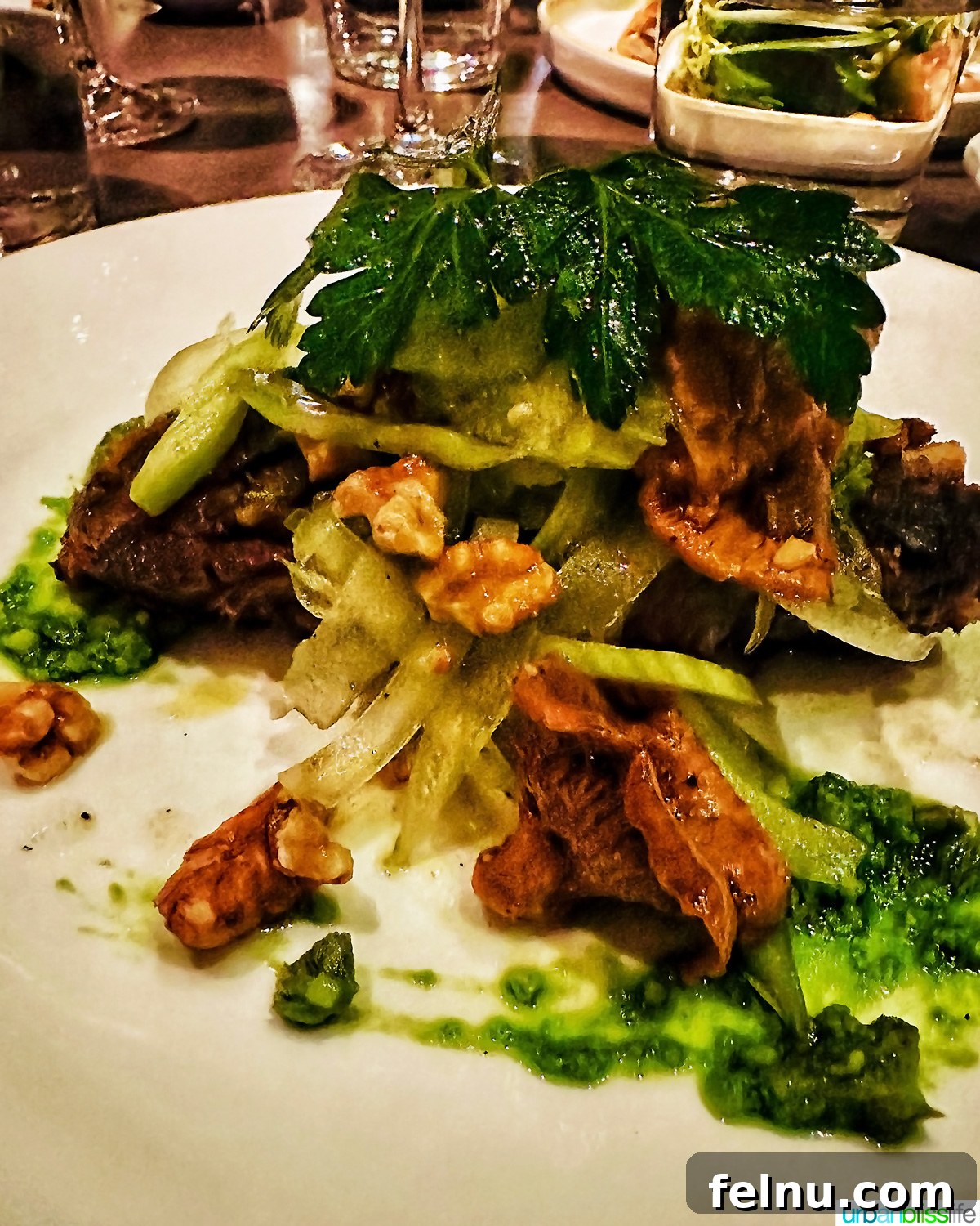 Carlotto's New York Slice 9 Slow roasted lamb rib starter at Carlotto restaurant in NYC.