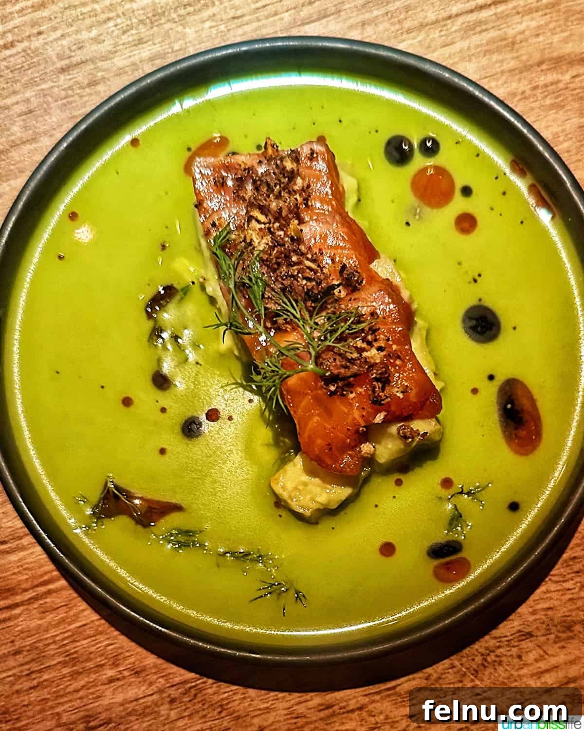 Hav and Mar Restaurant New York City 6 salmon in coconut cream of spinach