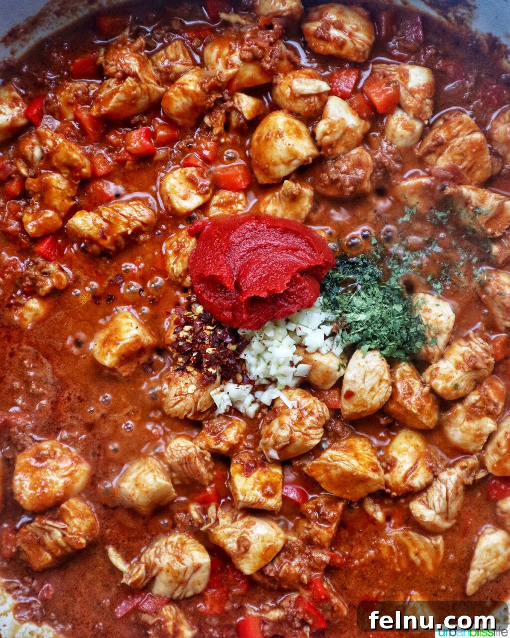 Chorizo Chicken Pasta
Sizzling Chorizo Chicken Pasta 11 Chorizo chicken pasta cooking in a pan.