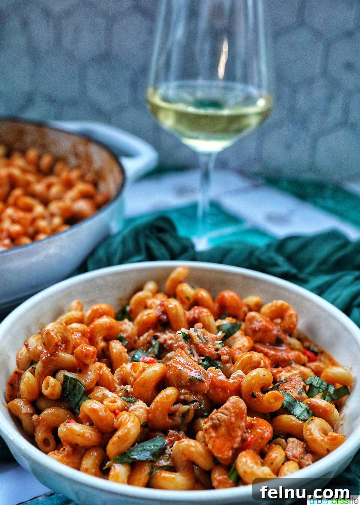 Chorizo Chicken Pasta
Sizzling Chorizo Chicken Pasta 20 Chorizo chicken pasta with glass of white wine.
