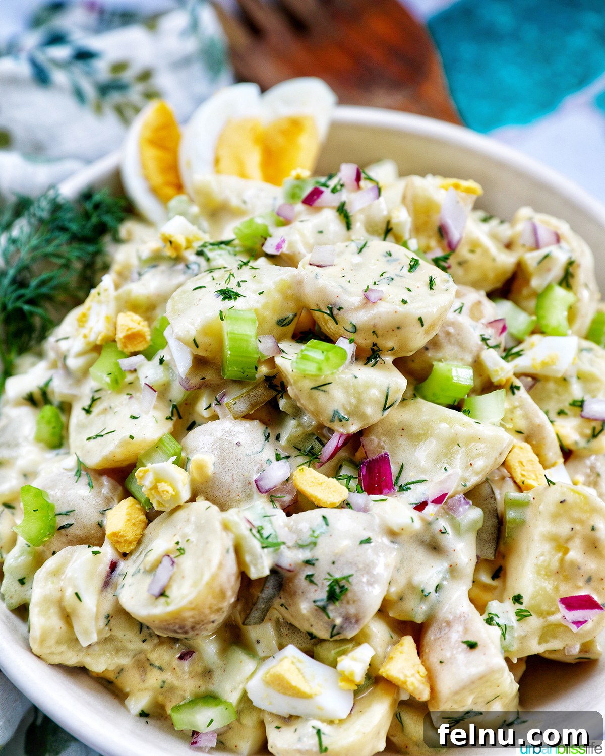 Dill Pickle Potato Salad Zesty Dill Pickle Potato Salad 3 Close-up of Dill Pickle Potato Salad - Showcasing the texture and ingredients.