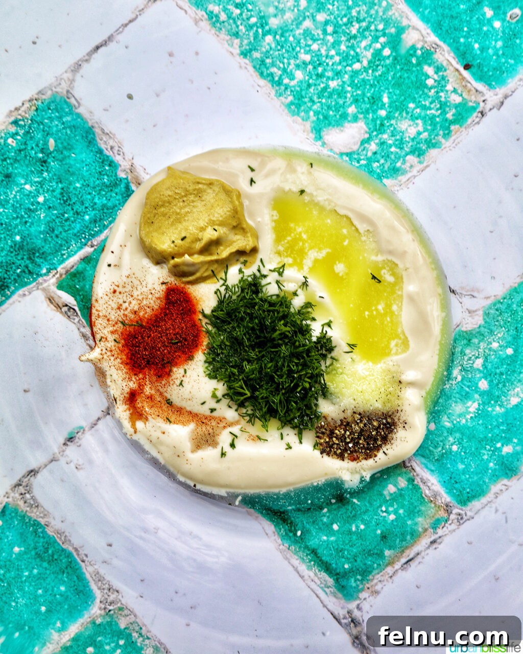 Dill Pickle Potato Salad Zesty Dill Pickle Potato Salad 6 Dressing Ingredients - Mayonnaise, mustard, pickle juice, and spices.