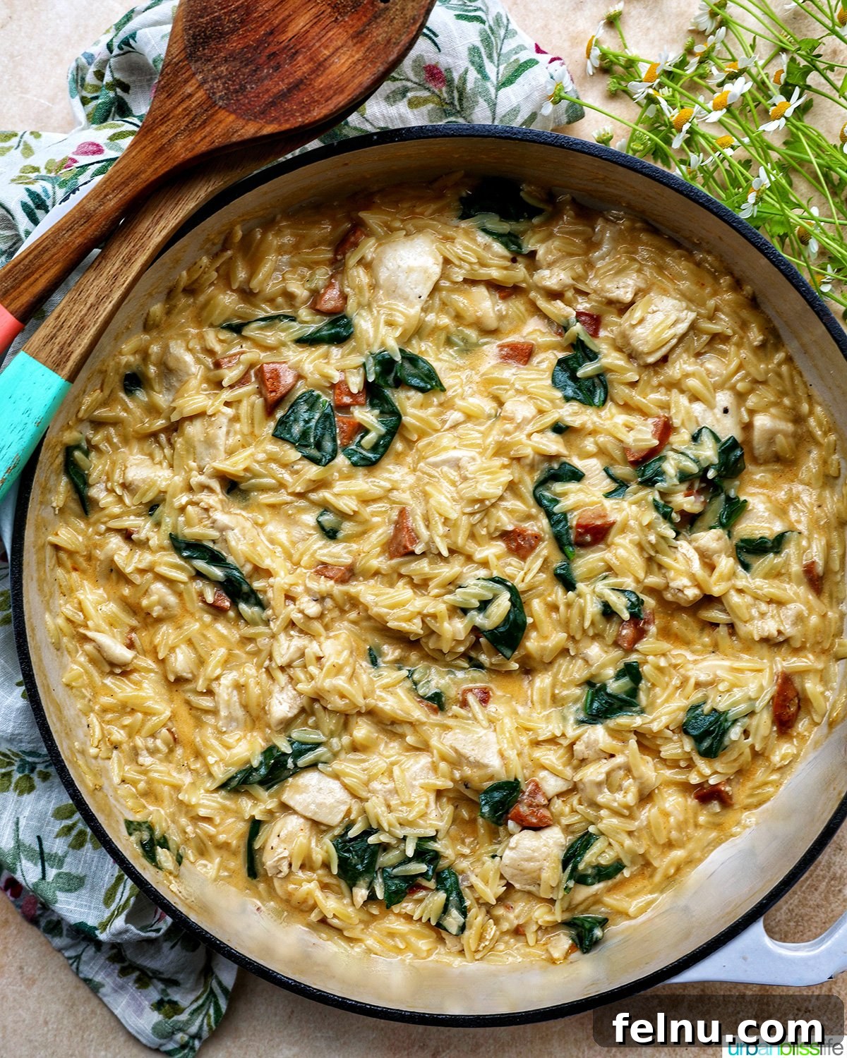 Chicken and Chorizo Orzo Skillet 2 Chicken and Chorizo Orzo