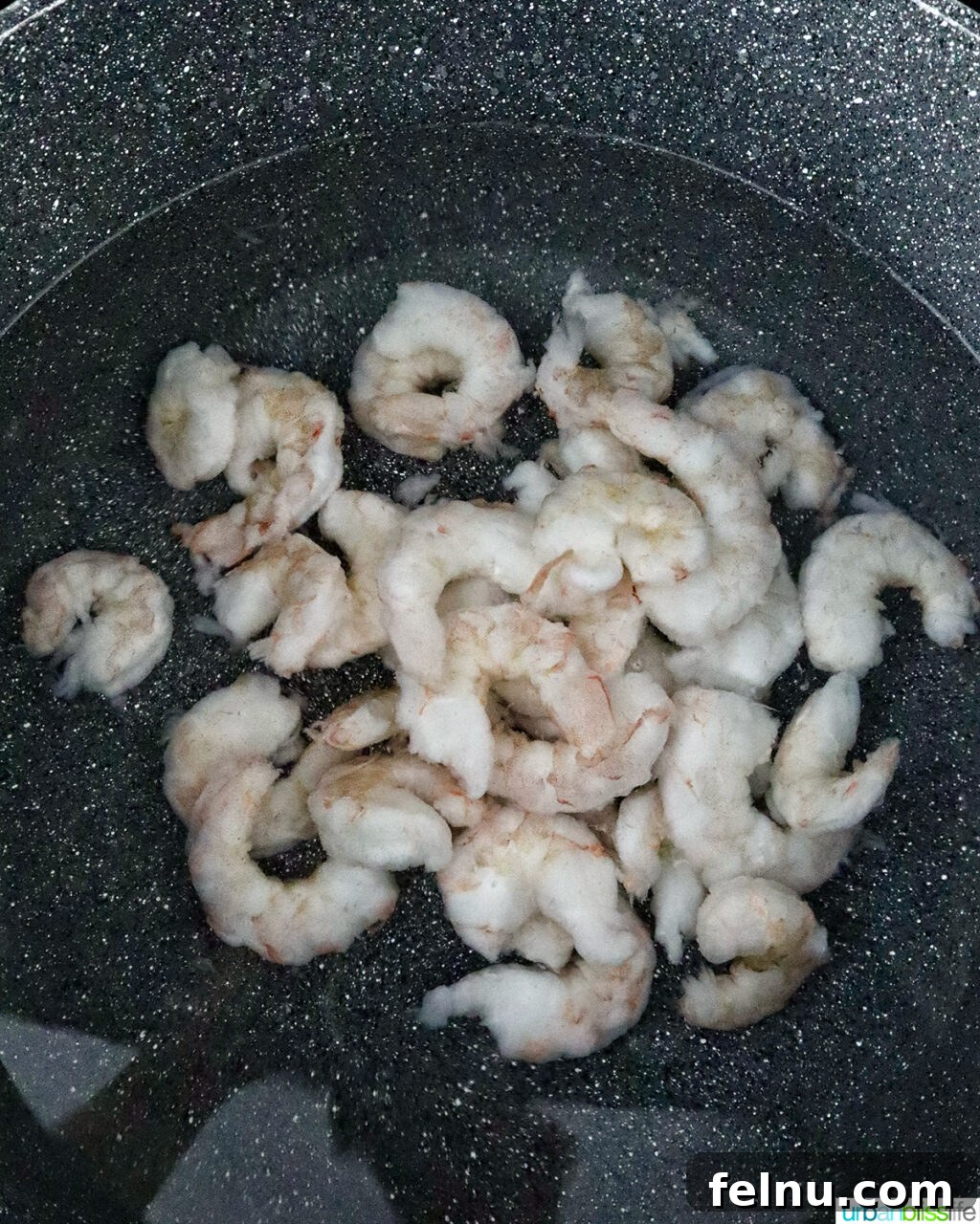 Shrimp boiling in water