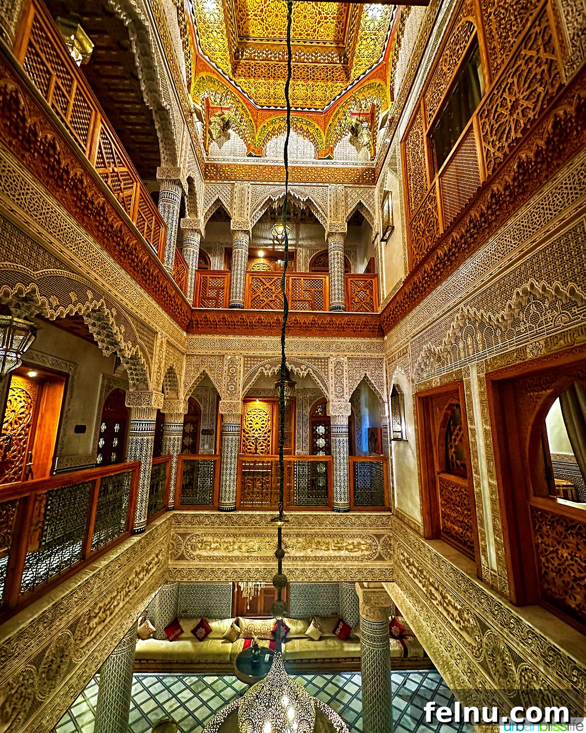 Morocco Unveiled: A 10-Day Journey from Coast to Desert 20 The interior floors of Riad Salam Fes in Fes, Morocco.