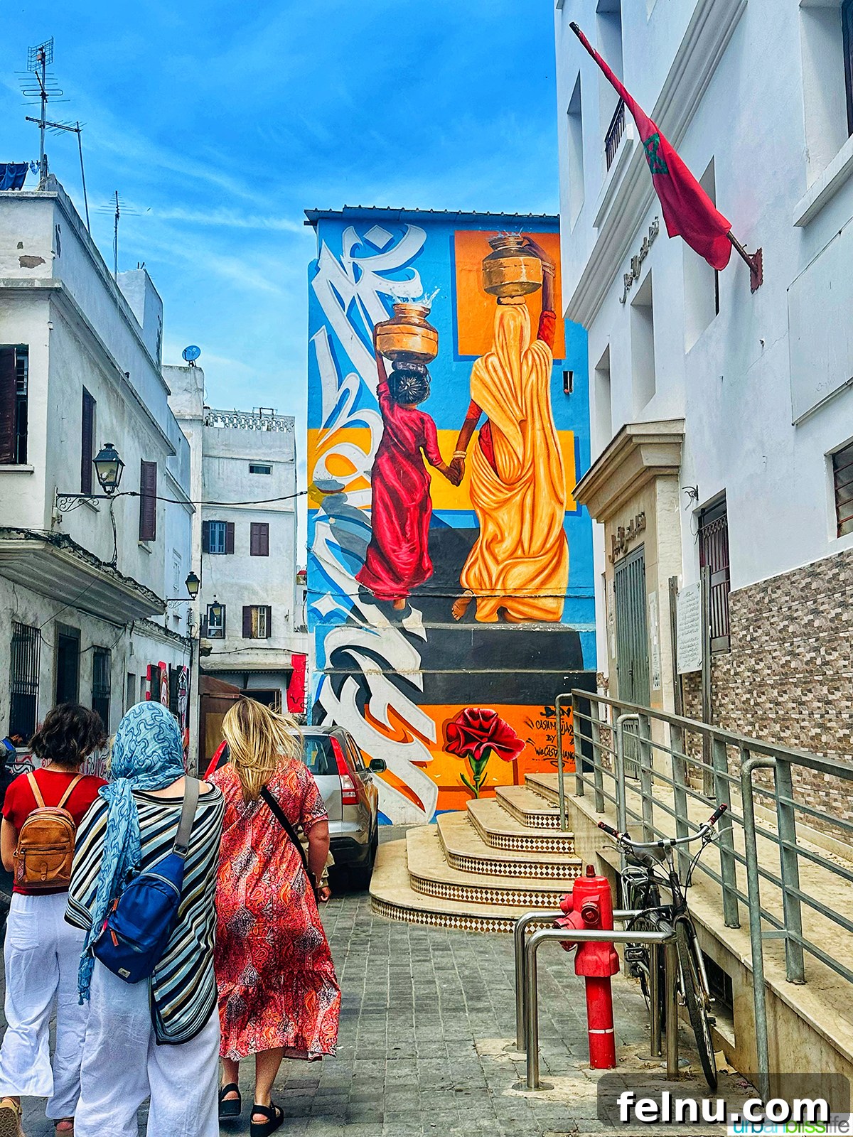 Morocco Unveiled: A 10-Day Journey from Coast to Desert 32 A colorful bright mural in Casablanca, Morocco.