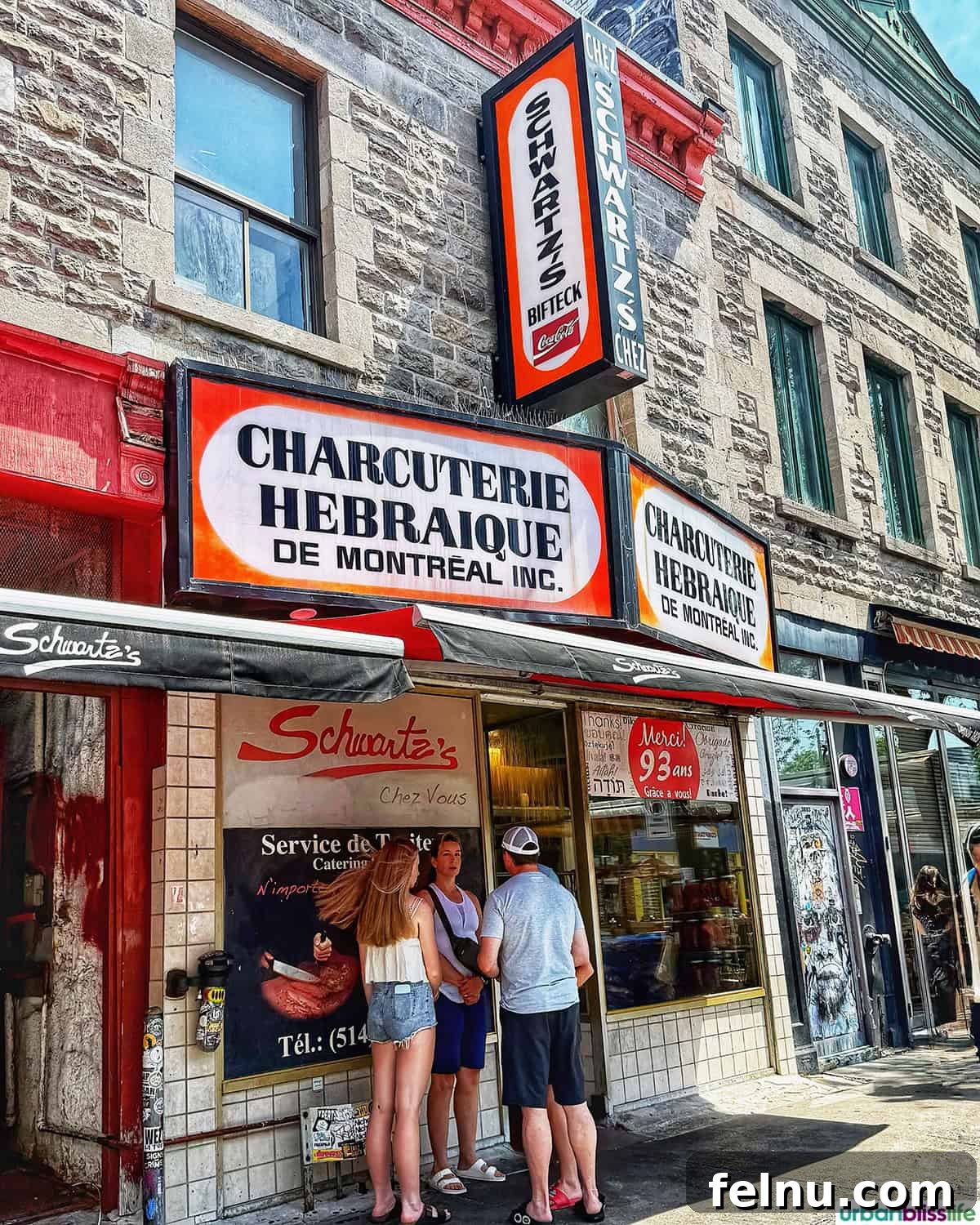 Montreal's Culinary Hotspots 9 The exterior of Schwartz's deli, a Montreal landmark with a long and storied history.