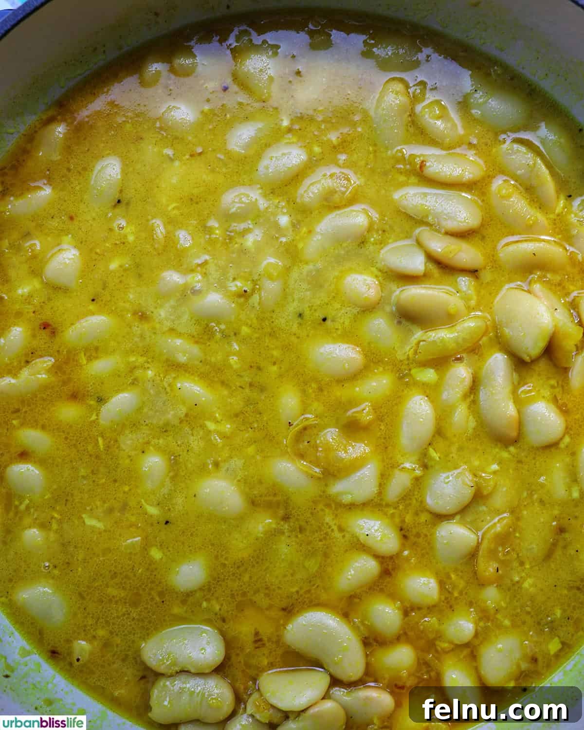 butter beans in broth.