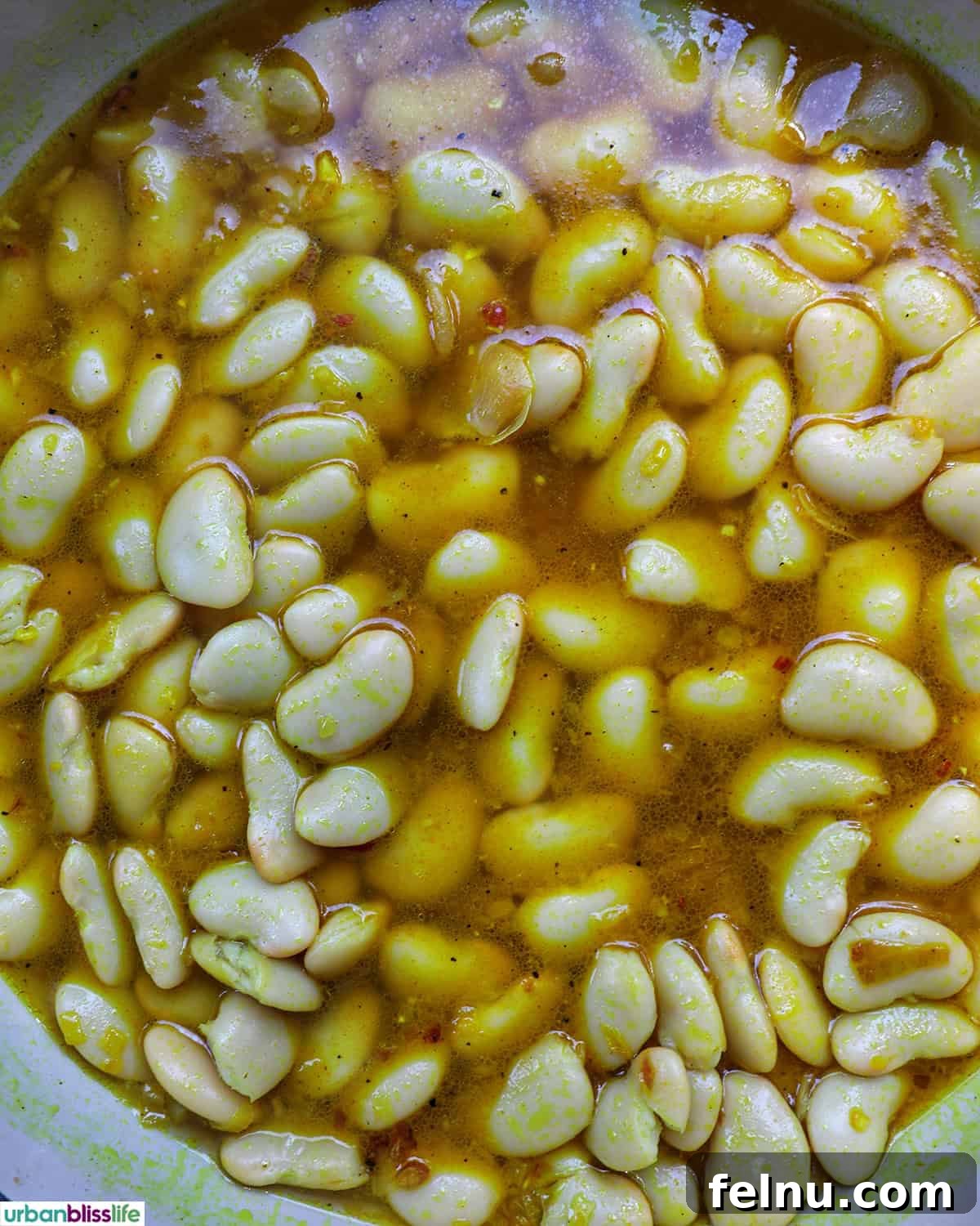 butter beans in broth.