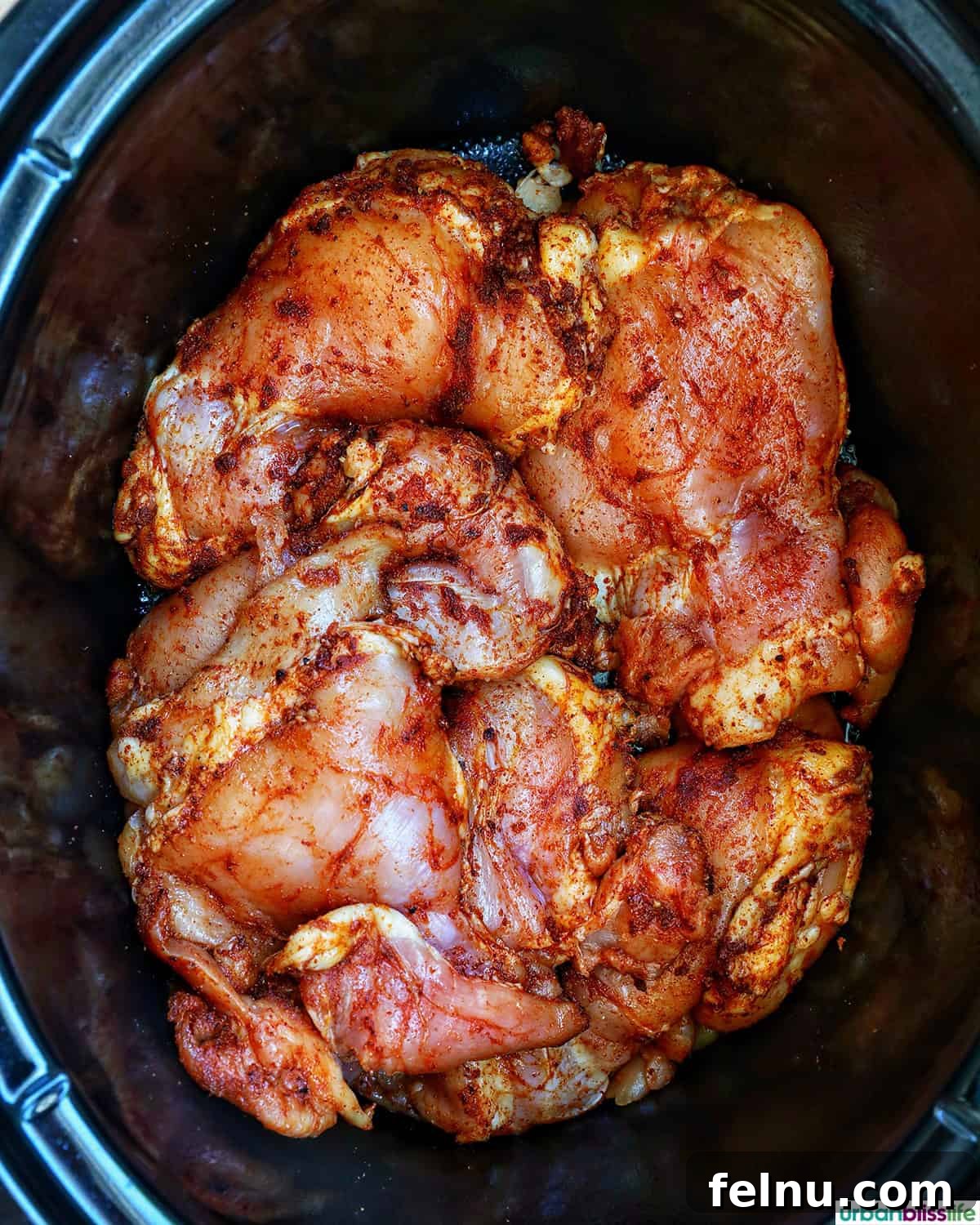 Slow Cooker BBQ Chicken Thighs
Tender & Tangy BBQ Chicken Thighs: Slow Cooker Perfection 9 Chicken thighs in the slow cooker