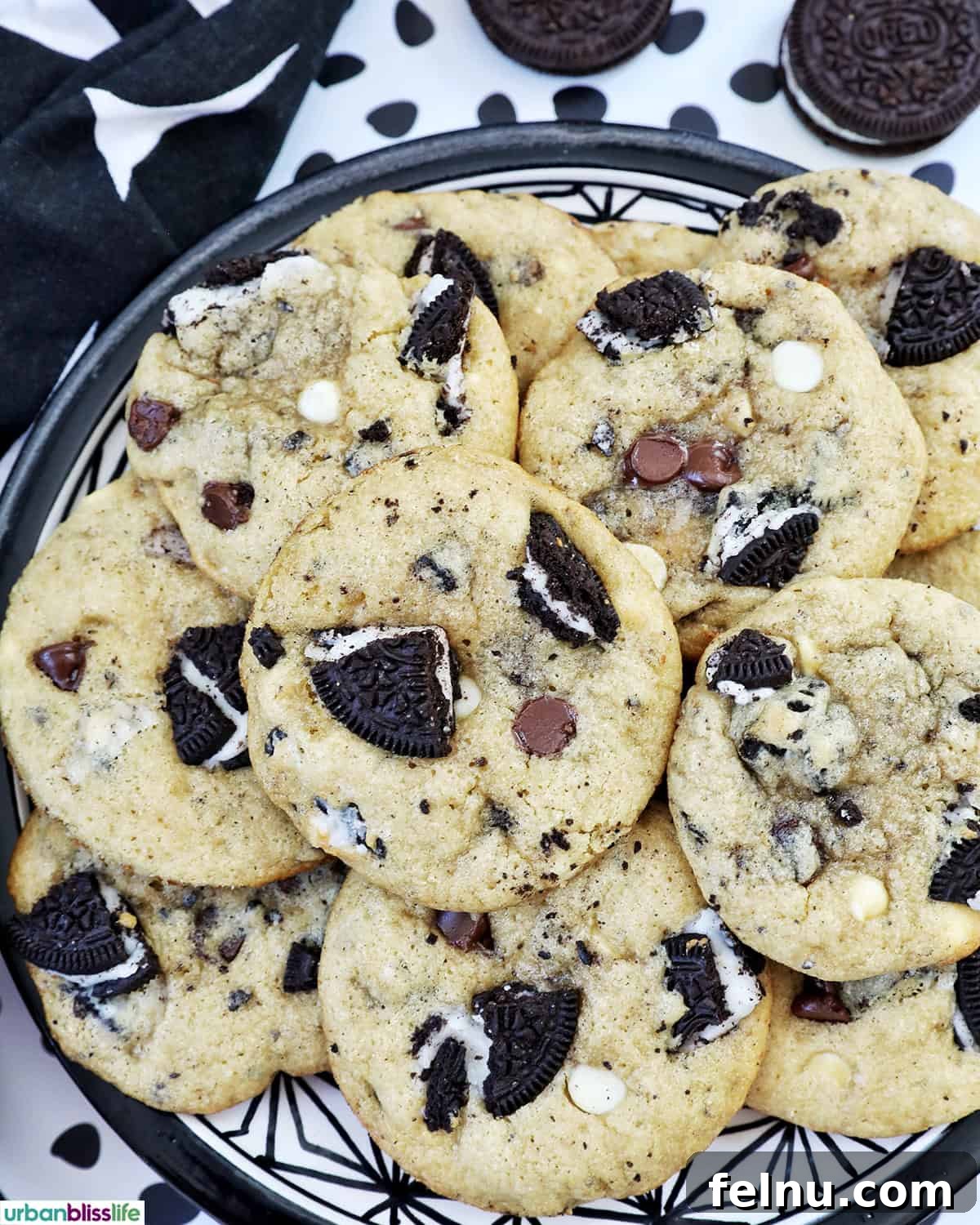 Cookies and Cream Protein Delight 14 Plate of cookies and cream protein powder cookies