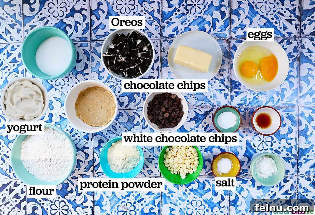 Cookies and Cream Protein Delight 4 Ingredients for cookies and cream protein powder cookies