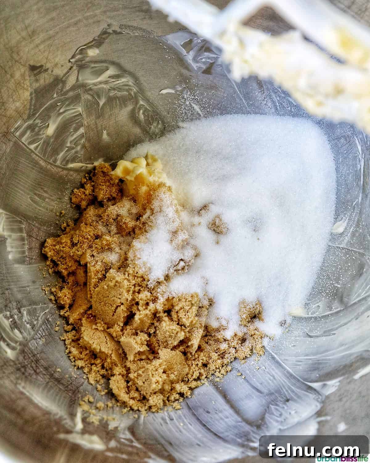 Cookies and Cream Protein Delight 7 Butter and sugar creamed together