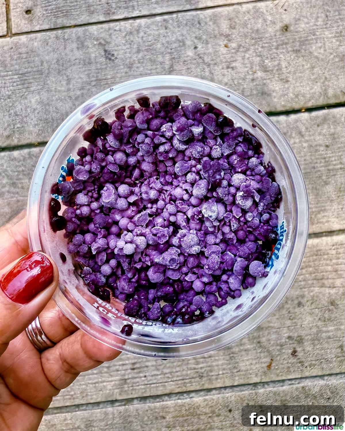 Boysenberry Bliss: A Food Lover's Journey Through Knott's Berry Farm 13 Tiny beads of Boysenberry Dippin Dots