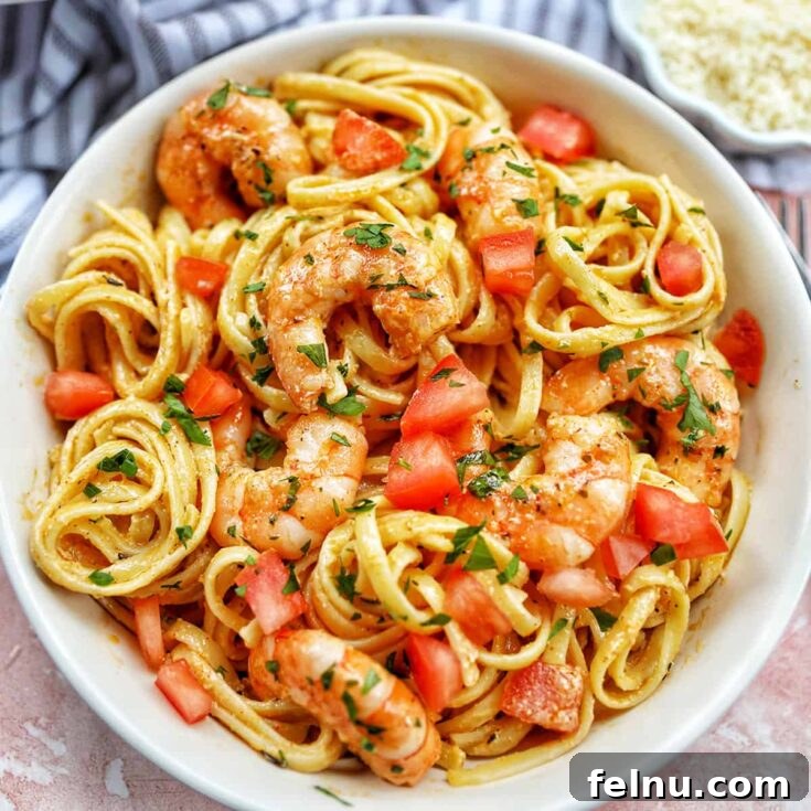 A spicy and creamy pasta featuring plump shrimp and a robust Cajun sauce, bringing a taste of Louisiana heat to your dinner table.