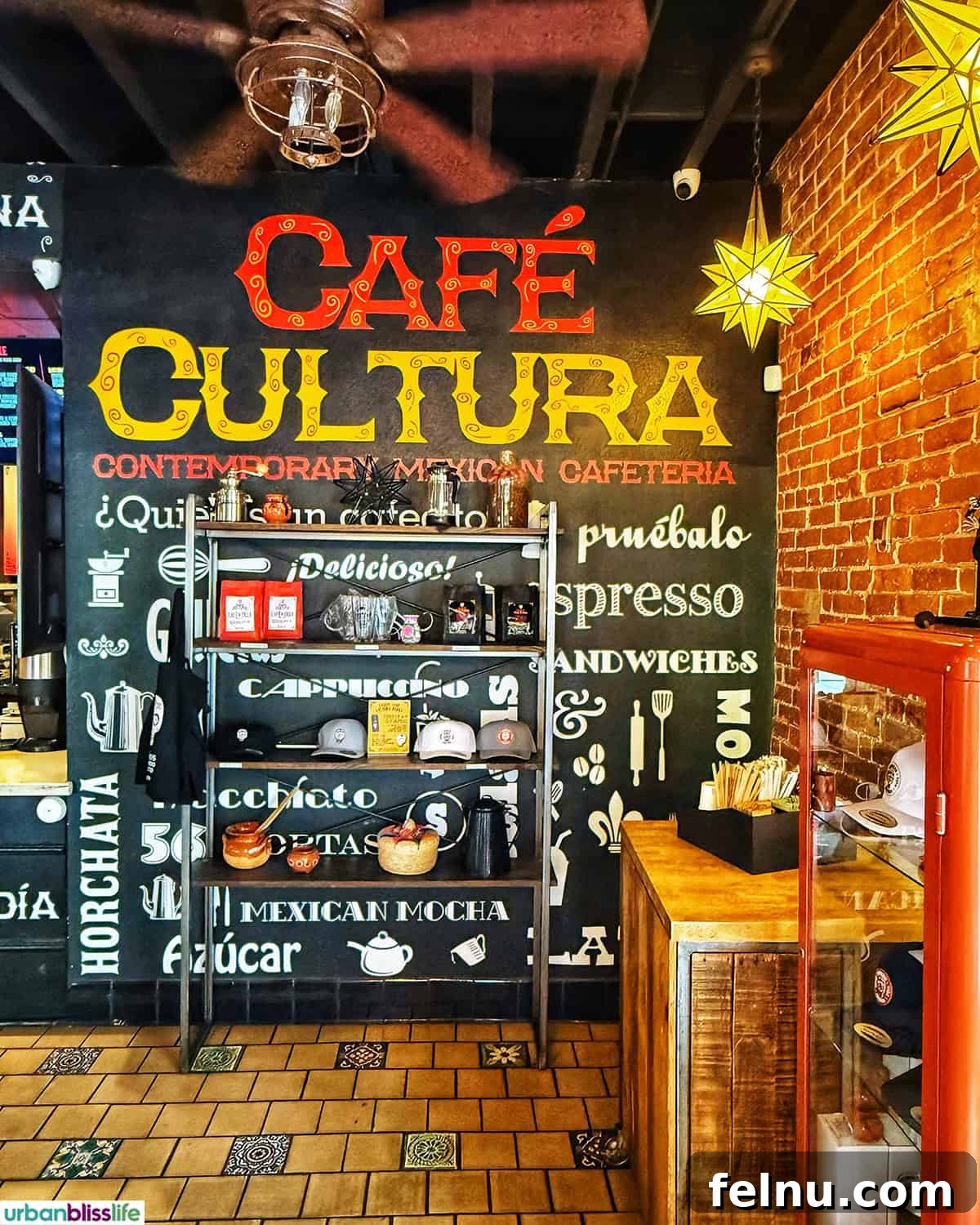 Downtown Santa Ana Eateries 16 A beautifully decorated wall inside Cafe Cultura.