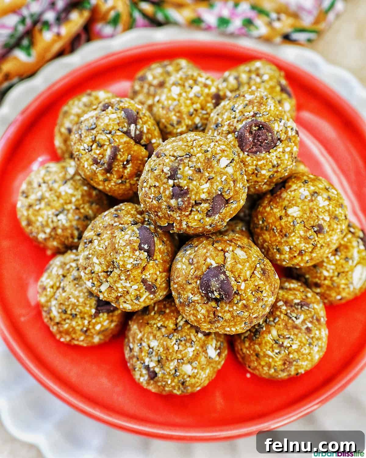 Stacked pumpkin protein balls