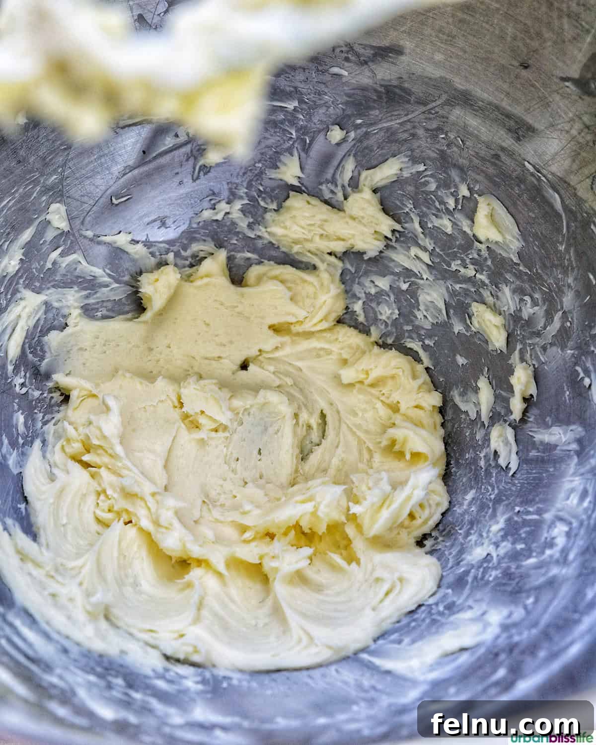 Pumpkin White Chocolate Chip Delights 6 Creamed butter in a bowl