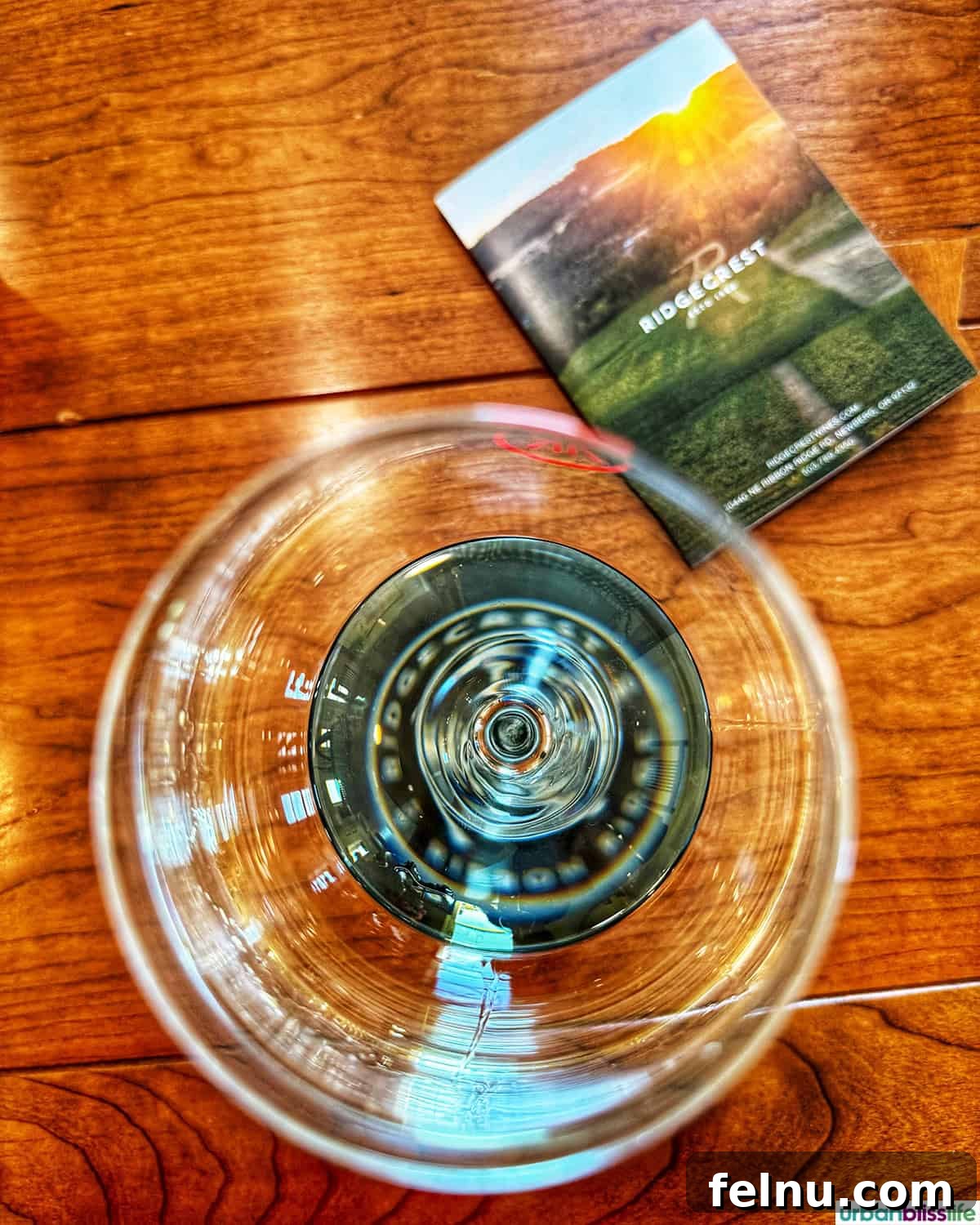 Ridgecrest Vineyards: A Taste of California Heritage 4 Looking top down into a wine glass