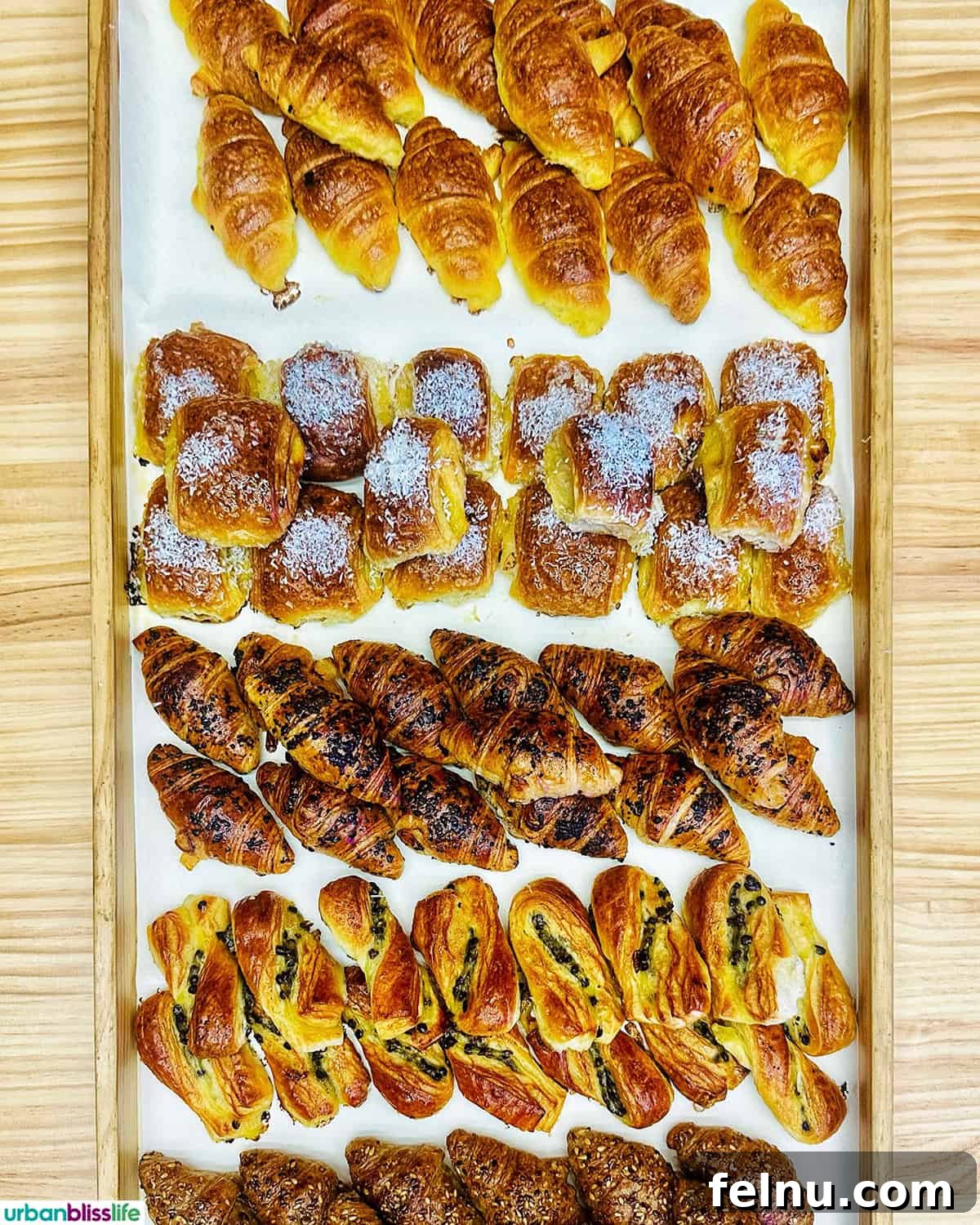 Bordeaux: A Baker's Dozen Expedition 2 A delectable tray featuring an assortment of golden croissants, pain au chocolat, and other irresistible French pastries, freshly baked and inviting.
