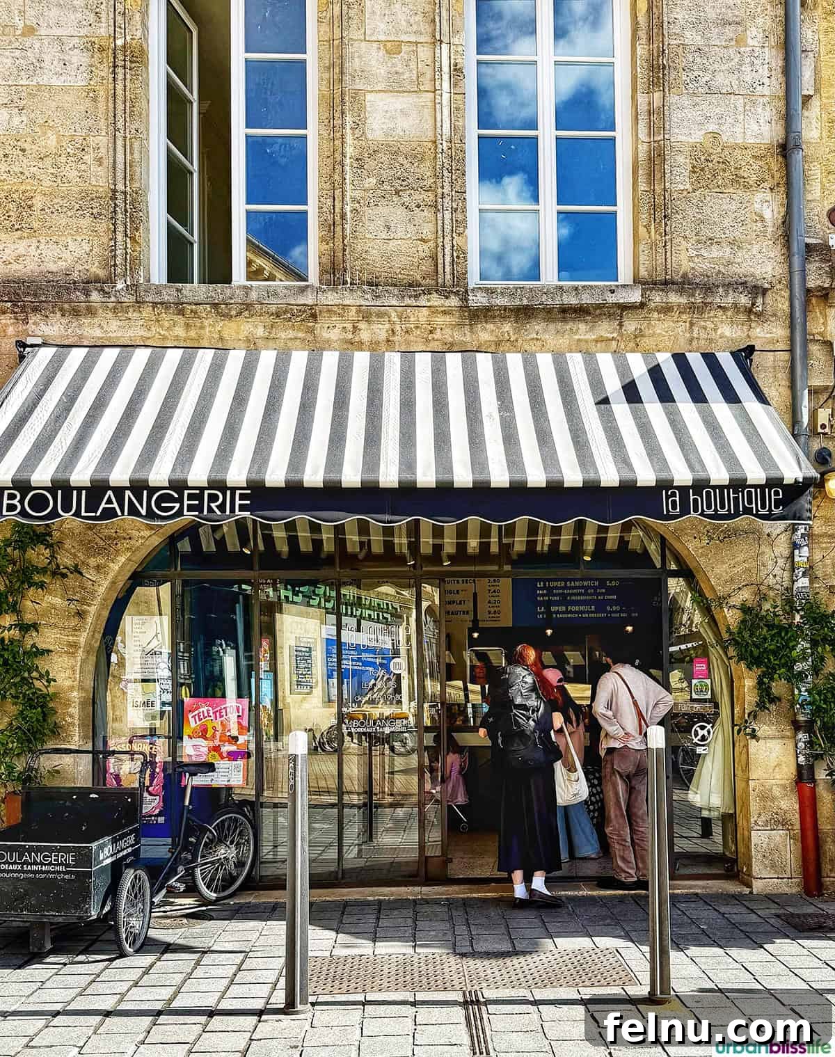 Bordeaux: A Baker's Dozen Expedition 6 The charming exterior of La Boulangerie Saint-Michel in Bordeaux, France, with its traditional storefront and inviting entrance.