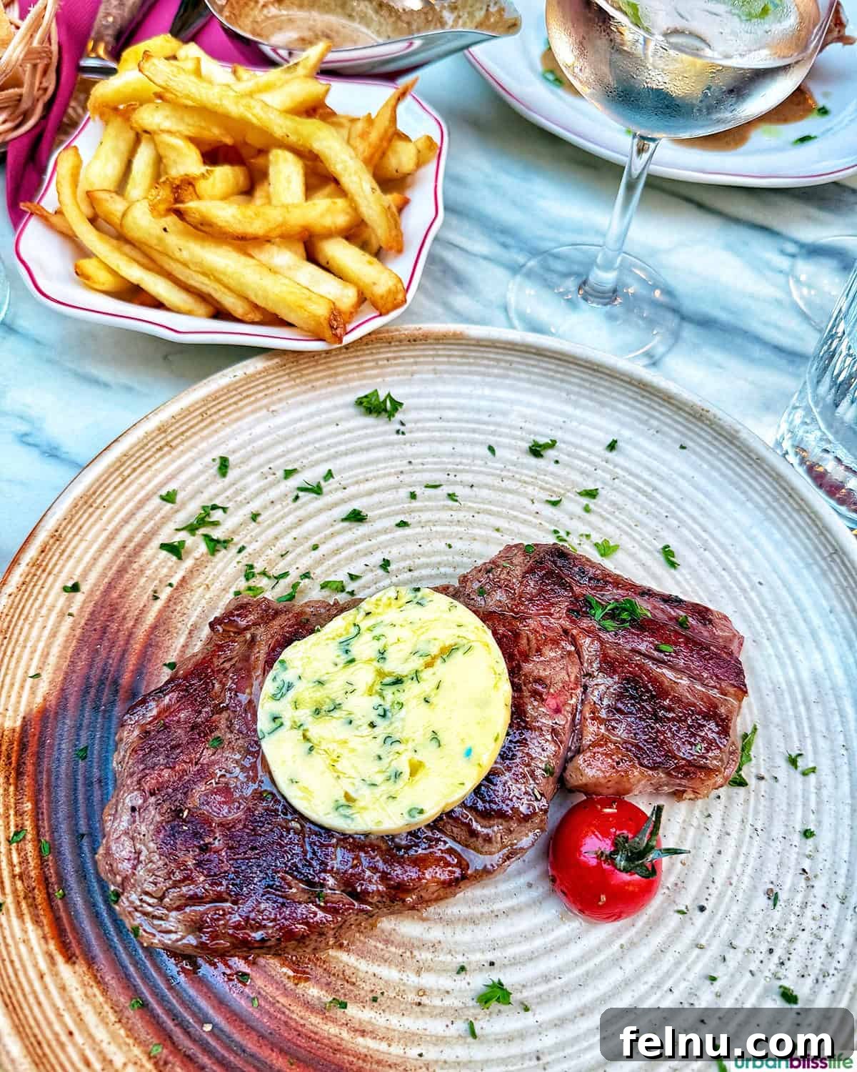 Montpellier's Gastronomic Guide: Where to Indulge in French Flavors 11 Classic French entrecote with golden fries at Cafe de la Mairie.