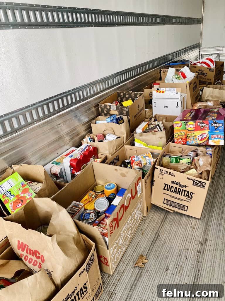 Budget-Friendly Recipes 3 Food pantry donations, emphasizing community support for food security.