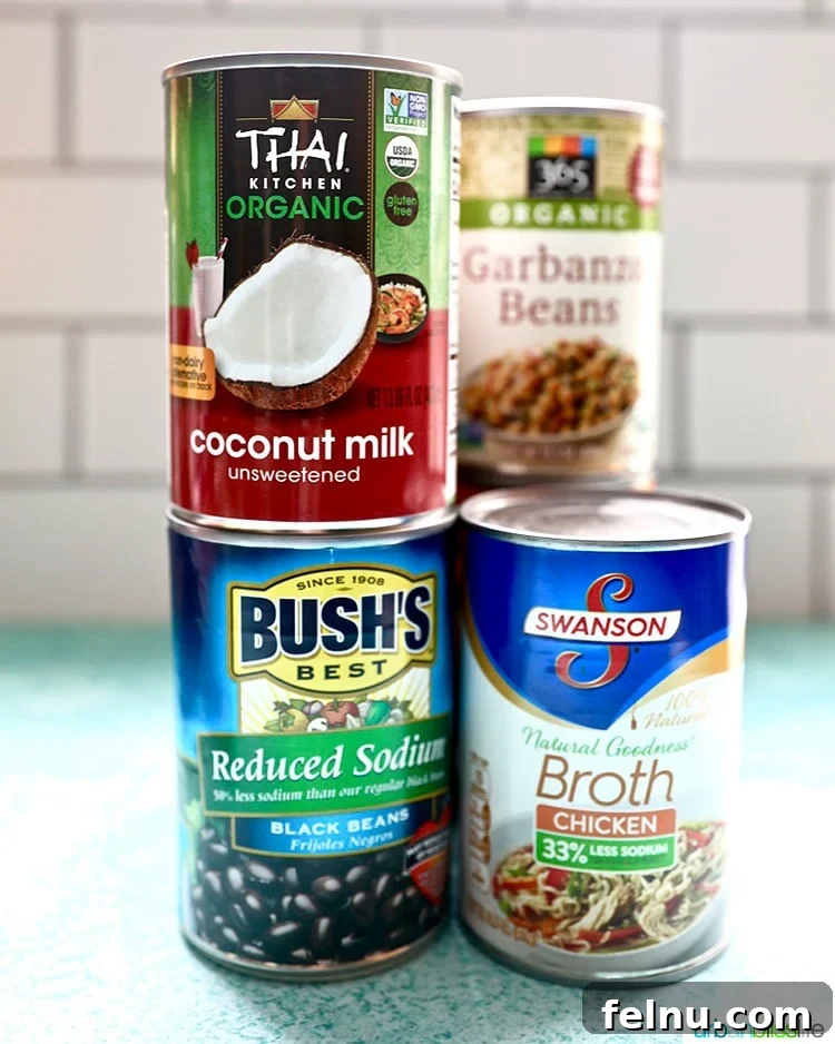 Budget-Friendly Recipes 4 A well-stocked array of canned goods for a resilient pantry.