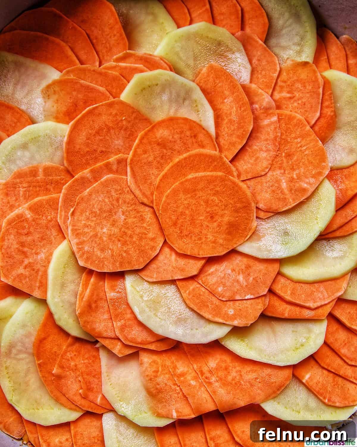 Sweet Potato Delight 9 Repeating the Layers of Sweet Potato Gratin
