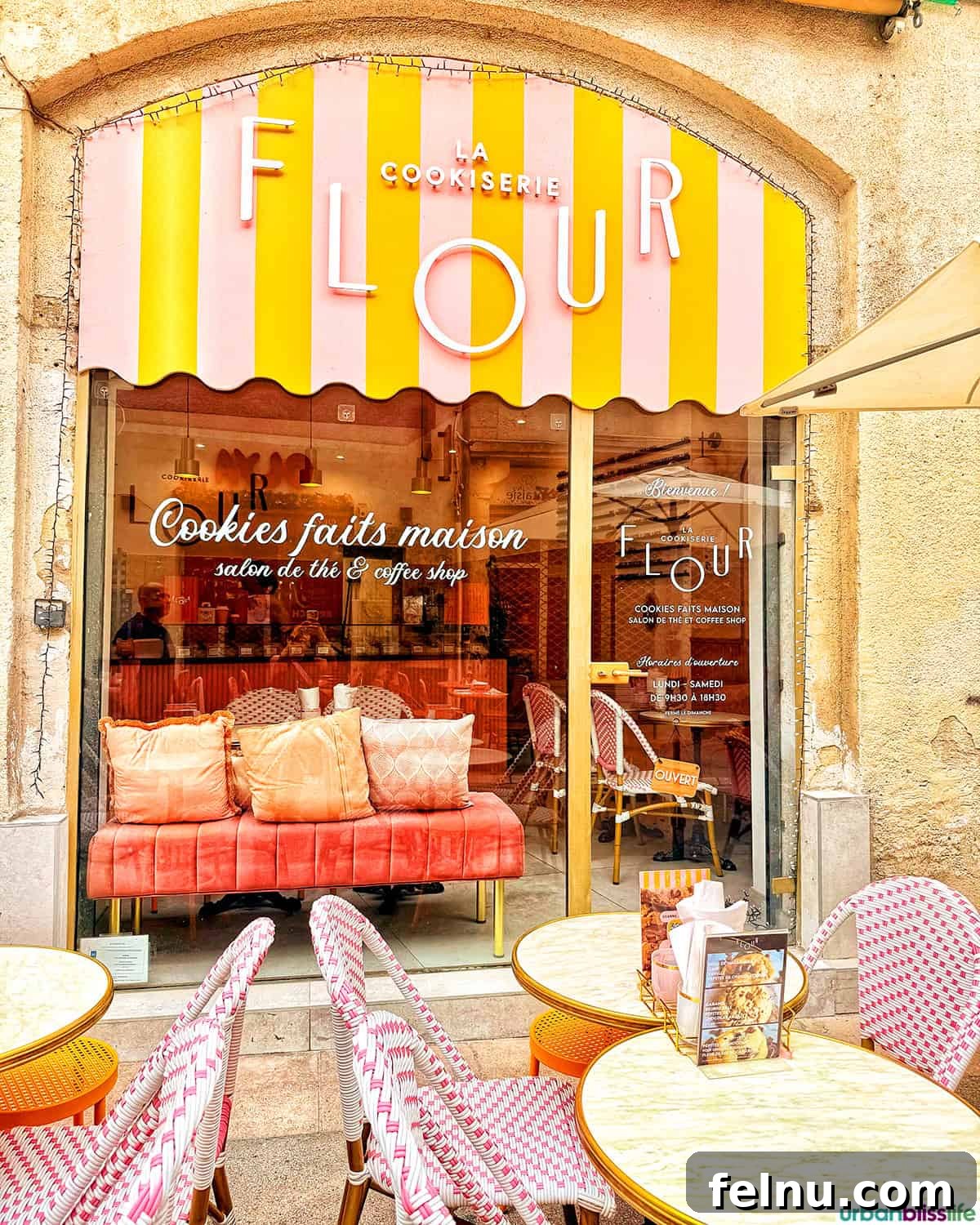 Montpellier Magic: Your Guide to a French Gem 6 Inviting facade of Flour Cookiserie in Montpellier, France, a delightful spot for sweet treats.