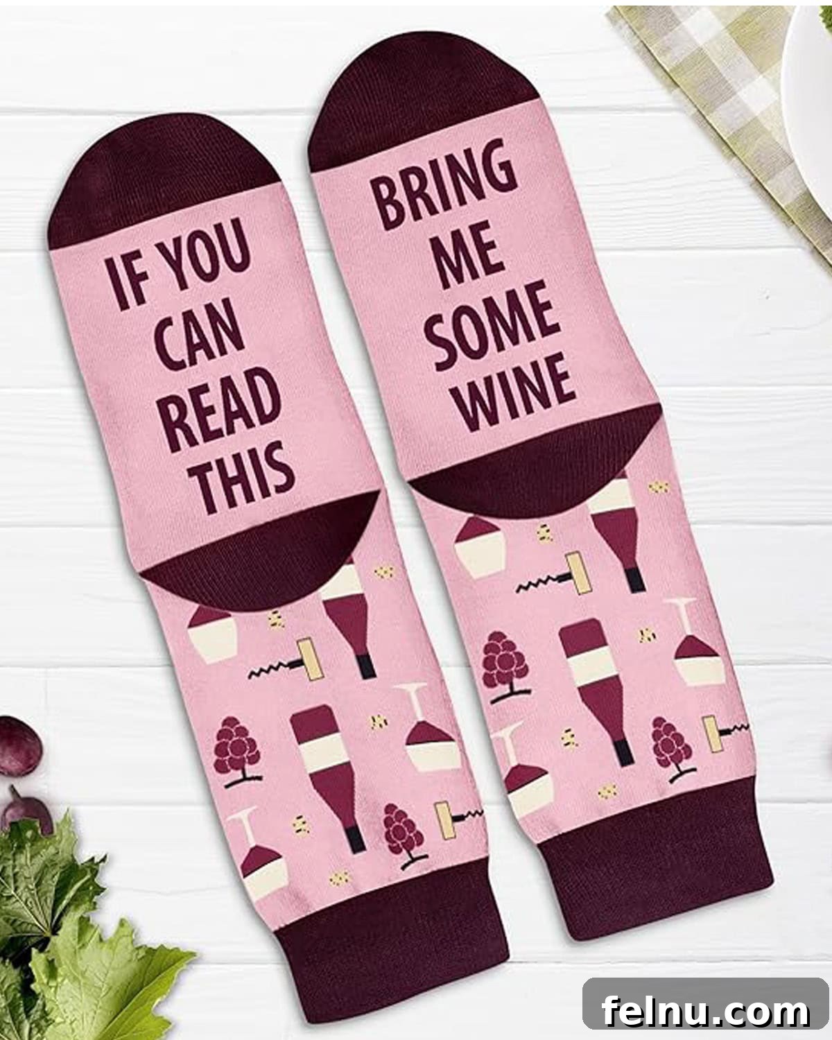 If you can read this, bring me some wine - wine socks