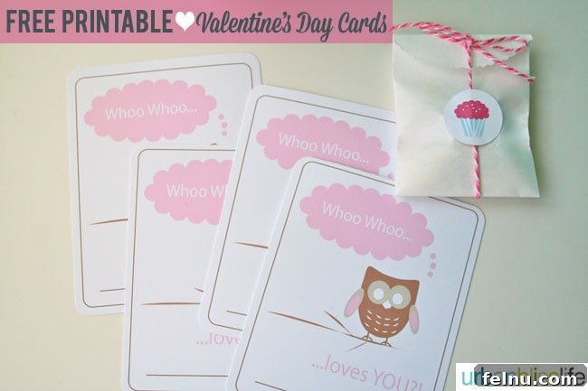 Whoo Loves You Free Printable Valentine's Day Card - Multiple Cards