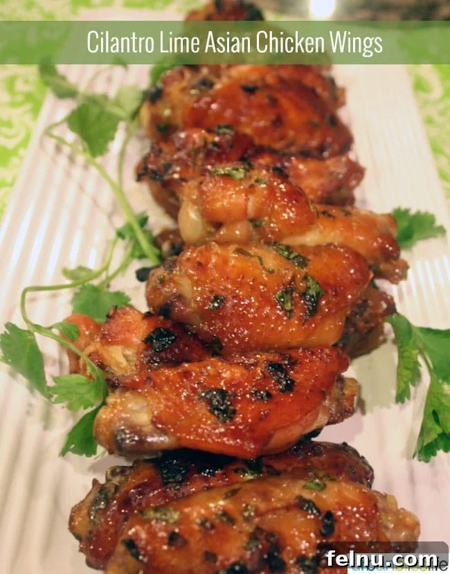 Asian Zing: Cilantro-Lime Chicken Wings 6 Cilantro Lime Asian Chicken Wings