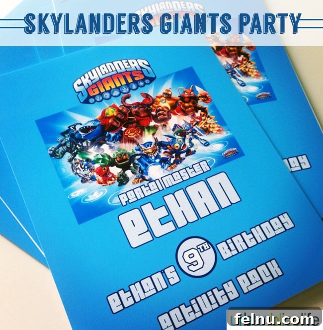Skylanders Giants Boys Birthday Party Ideas Activity Books