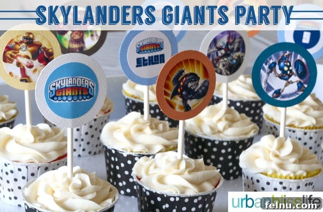 Skylanders Giants Boys Birthday Party Ideas Cupcake Toppers
