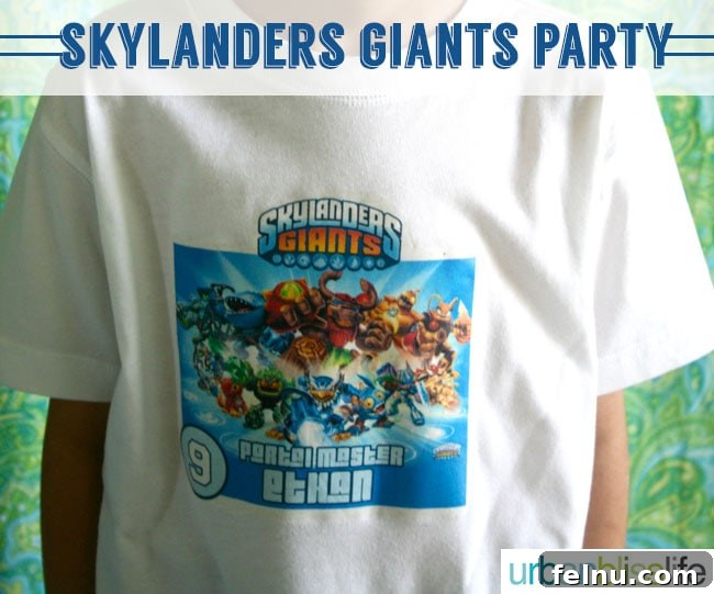 Skylanders Giants Boys Birthday Party Ideas Custom T-Shirt