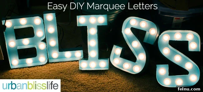 Simple DIY Illuminated Signage Guide 13 The finished DIY Marquee Letters illuminated at night