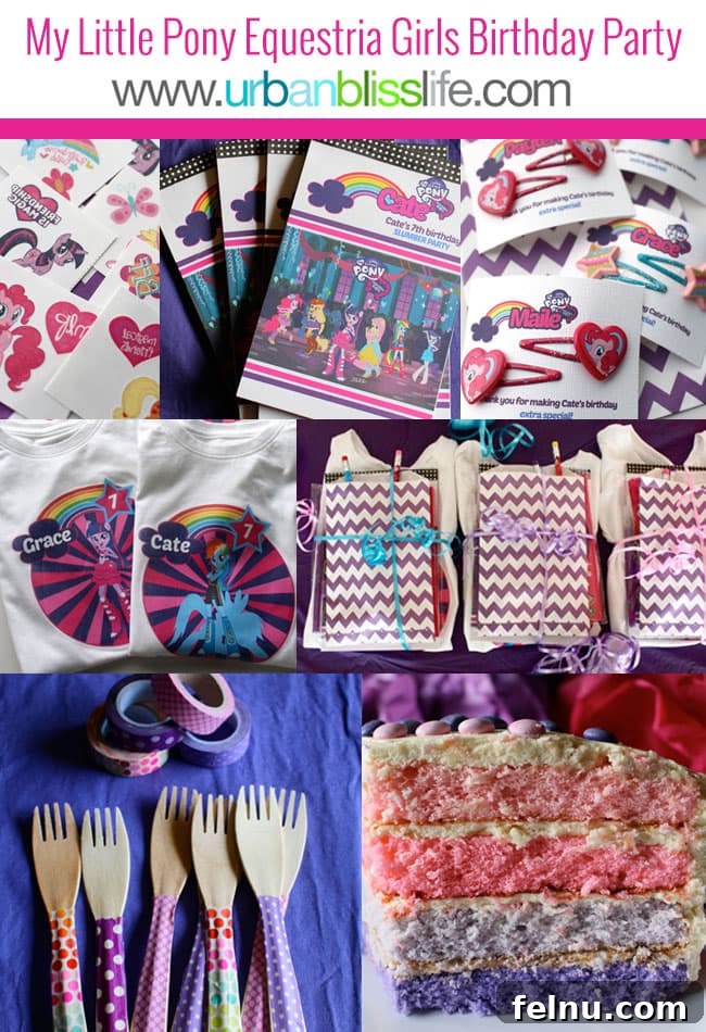 Sparkle and Shine Equestria Girls Party 2 My Little Pony Equestria Girls Birthday Party ideas inspiration with Rainbow Dash, Pinkie Pie, and Twilight Sparkle