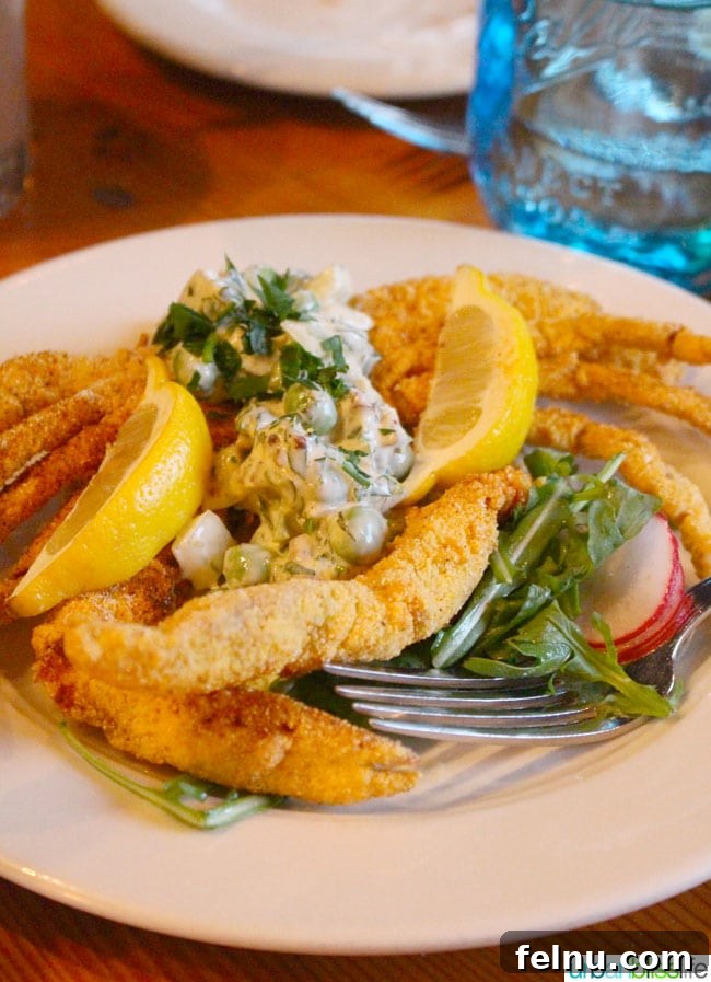 Cornmeal-Fried Louisiana Soft Shell Blue Crab at Acadia Portland