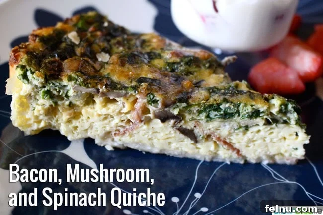 Bacon Mushroom Spinach Quiche Recipe