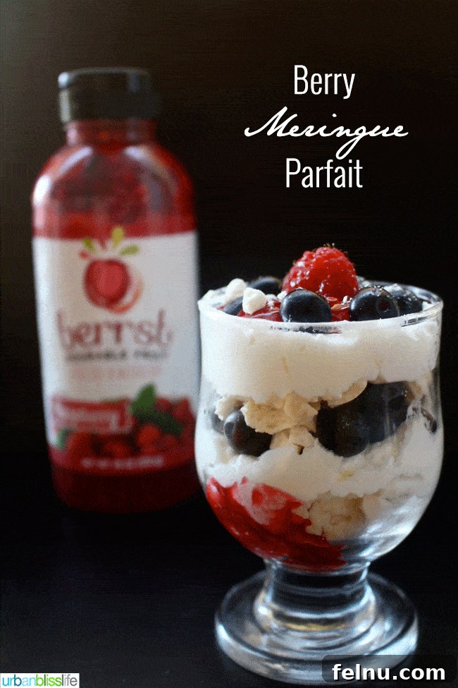 Finished Berry Meringue Parfait.