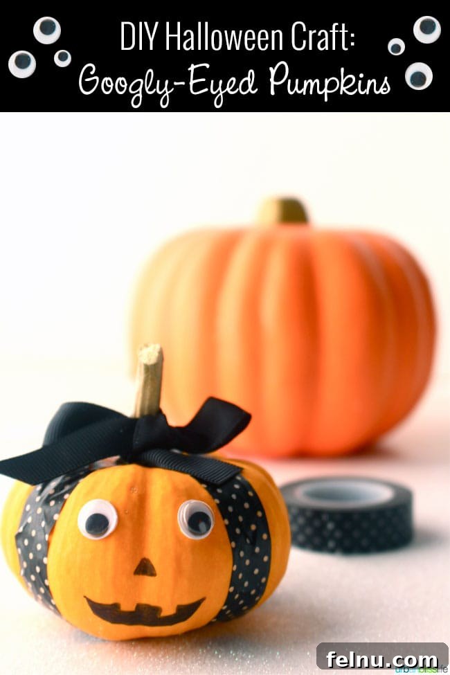 DIY Halloween Craft Googly Eye Pumpkins
