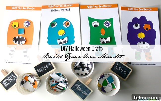 Hauntingly Free Halloween Printables 3 Various printable monster body parts for a DIY Halloween craft