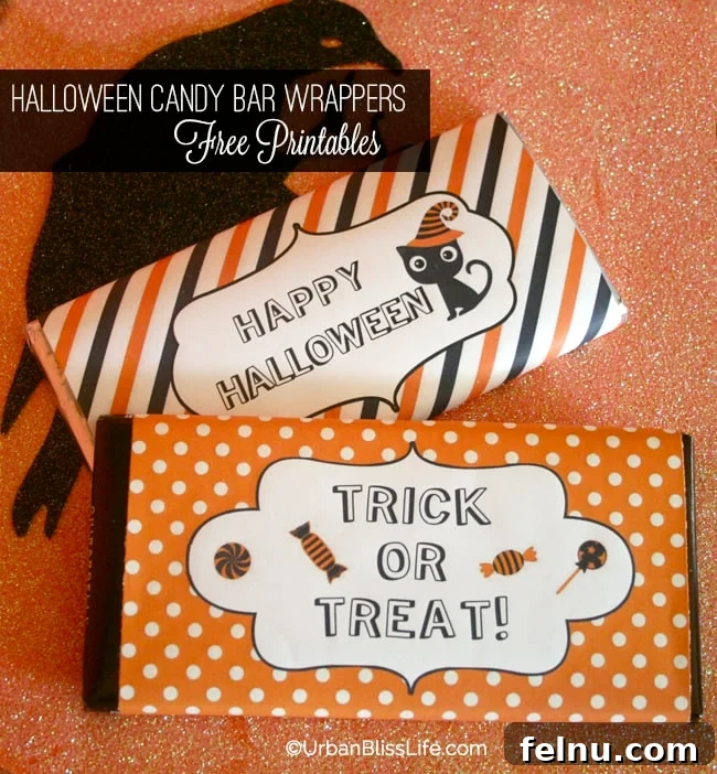 Hauntingly Free Halloween Printables 6 Halloween themed candy bar wrapper printables