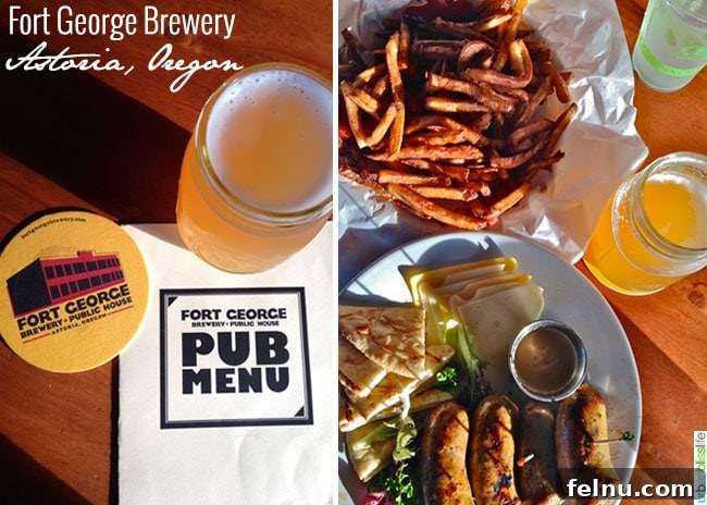 Astoria Uncovered: Exploring Oregon's Historic River Mouth 6 Sausage sampler and food at Fort George Brewery
