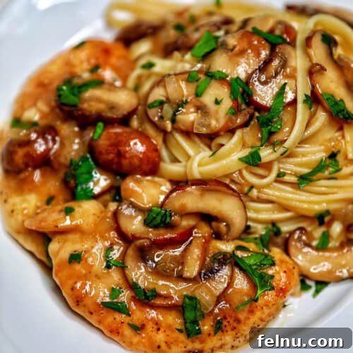 Glazed Honey Mustard Chicken Thighs with Bright Basil 5 Plate of classic Chicken Marsala and pasta